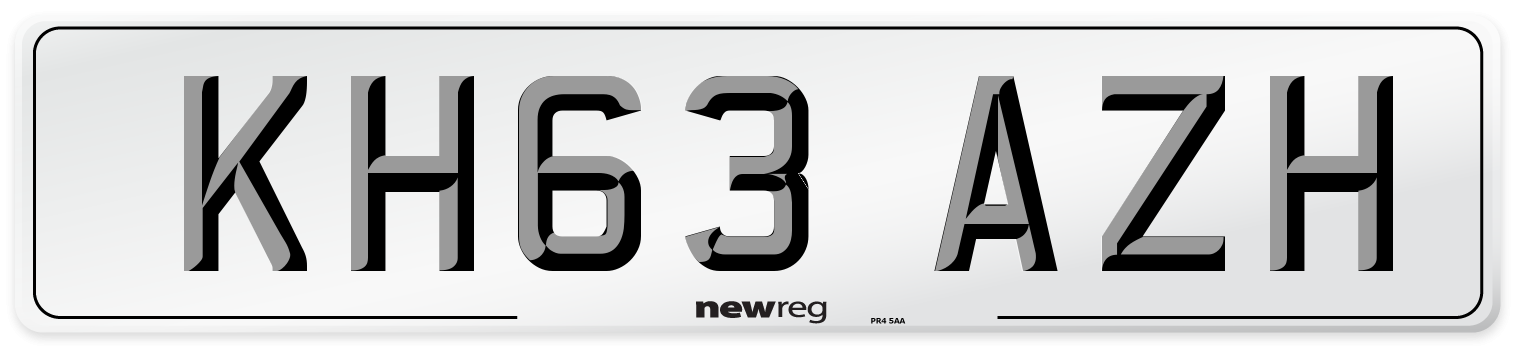 KH63 AZH Number Plate from New Reg